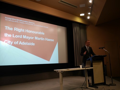 The Lord Mayor welcomed newly arrived skilled migrants to Adelaide city 
