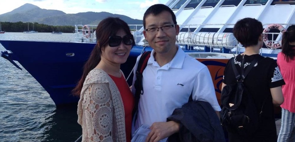 Jason and his wife's photo